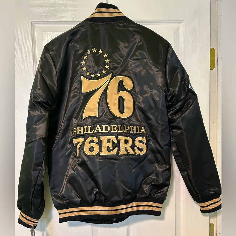 76ers Black Label Starter Jacket NWT